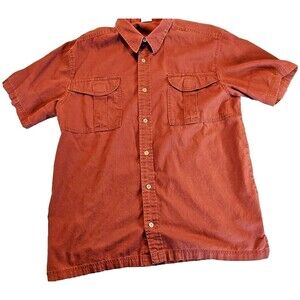 Columbia Sportswear Men's Button Down Short Sleeve Shirt Metal Buttons SZ L